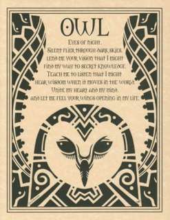 embracing the spirit of the owl this poster depicts a poetic prayer to 