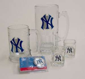 New York Yankees Beer Mugs & shot glasses set Engraved  