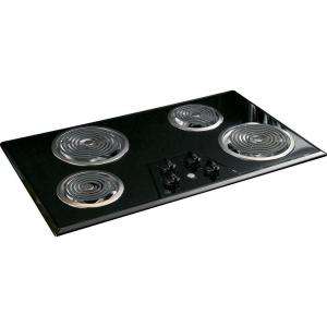 GE 36 in. Coil Electric Cooktop in Black JP626BKBB at The Home Depot