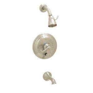 Innova Antique Rope Single Handle Tub and Shower Faucet in Brushed 