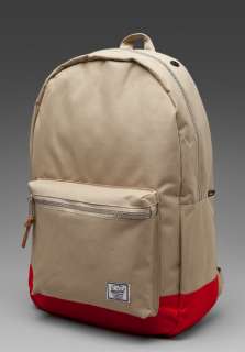 HERSCHEL SUPPLY CO. Settlement Two Tone Backpack in Khaki/Red at 