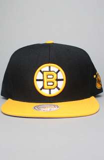Mitchell & Ness The NHL Wool Snapback Hat in Black Yellow  Karmaloop 