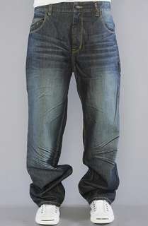 LRG The Altitude High Classic 47 Fit Jeans in Blue Black Wash 
