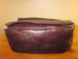 VTG Made in Colombia brown leather messenger shoulder bag purse  
