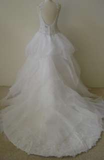 Formal Wedding Prom Ball Gown Dress Gala White 16 New  