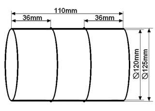 Kanallüfter Rohrventilator Ventilator 125 mm H309  