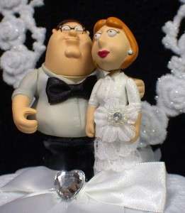 Family Guy Wedding Cake Topper Glasses Knife Server LOT  