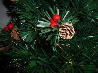 Weihnachtsbaum 150cm, Led Glasfaser 5 Farben, künstlicher Tannenbaum 