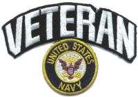 NAVY VETERAN PATRIOTIC EMBROIDERED MILITARY PATCH  
