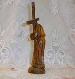 Vintage Jesus Crucifixion Hand Carved Wood Figurine  