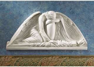   Victorian Replica Mourning Angel Sculptural Wall & Door Pediment