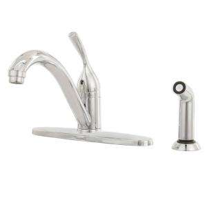   Classic Single Handle Side Sprayer Kitchen Faucet in Polished Chrome