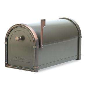Architectural Mailboxes Coronado Post Mount Mailbox Bronze with 