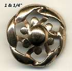 DEC #14 4 Antique Small Metal Buster Brown Buttons  