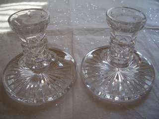   SPARKLING PAIR OF CRYSTAL CANDLESTICK HOLDERS BEAUTIFUL! MINT  