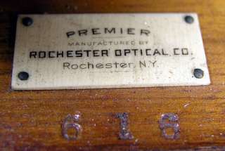 ANTIQUE 1889 1903 ROCHESTER OPTICAL CO. PREMIER WOODEN BOX CAMERA 