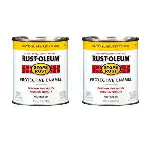   Oil Based Sunburst Yellow Paint (2 Pack) 182661 at The Home Depot