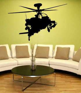 Apache Helicopter Military Army Vinyl Sticker Decal 3FT  