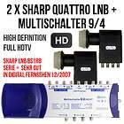 Sharp Quattro LNB & Multischalter 9/4 Digital, HDTV