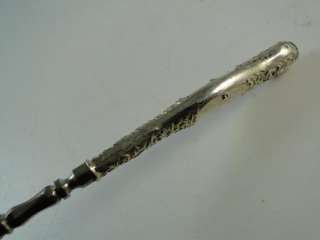 Antique Victorian Scroll Sterling Silver Button Hook Vintage Tool 