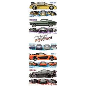 Poster Fast & Furious   Tokyo Drift Compilation   Größe 53 x 158 cm 