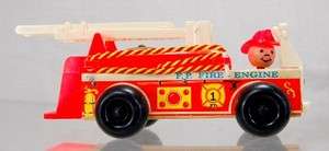 Fisher Price Red Fire Engine Truck Preschool Toy 1968  