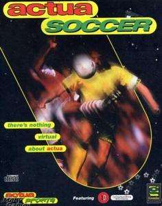 Actua Soccer + Manual PC CD classic European football kicking goal 