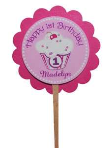 Cupcake Picks to match your card design   12 for $10.00 (includes 