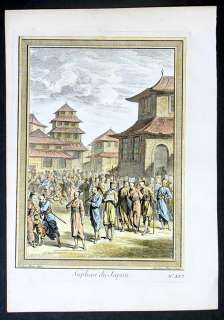 1747 Bellin Prevost Antique Print Torture Soldier Japan  