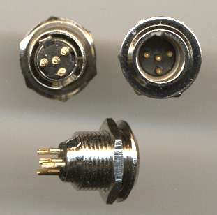 pin Male Mini XLR Audio Microphone Chassis match TA4F  