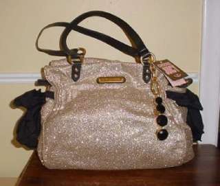   Couture Stardust Daydreamer Tote Handbag Gold Glitter Glittery Purse