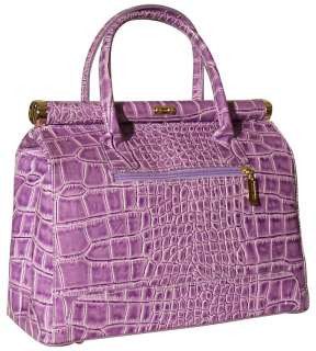 Genuine Italian Leather Handbag Purse Tote Handbag Satchel Purple 805