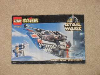 Star Wars Lego Rebel Snowspeeder 7130 Instructions only  