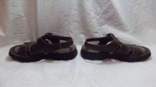 Womens Shoes Born Sandals Brown Slides Leather strappy 9 40.5 Buckle 