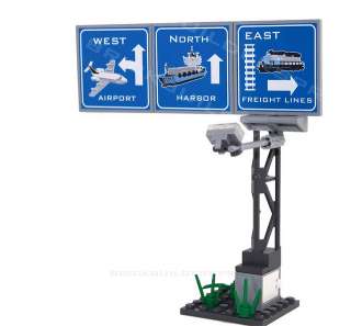 Blue Highway Hub Metro, Sign, Lego®, City, Train, Custom 10218 10185 
