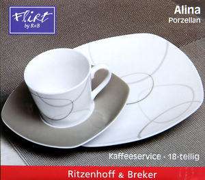 Ritzenhoff & Breker Kaffeeservice Alina Marron 18 tlg.  