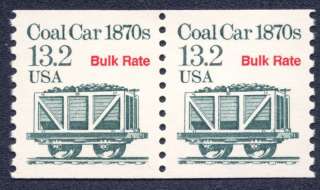 US 2259 MNH OG VF 13.2 Cent Coal Car 1870s Pair  