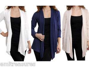 NEW Women Classic Light Warm Open Front Cardigan Wrap Knit Casual Lady 