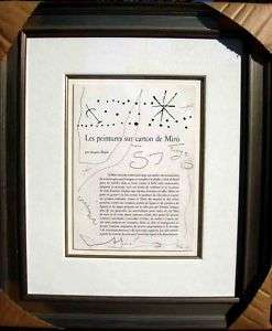Joan MIRO, Original Frontis Page with Hand Drawing, Signed/Framed 