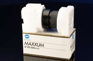 Minolta Maxxum AF 100 300mm f/4.5~5.6 Zoom Lens in Box SONY ALPHA a 