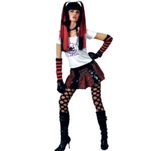 Wicked Costumes Verkleidung Punk Rocker Kostüm für Mädchen Gr. XS 