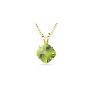  2.10 Cts Peridot Solitaire Pendant in 18K Yellow Gold 