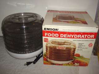 Emson As Seen On TV 5 Trays Food Dehydrator`Mint In Box  