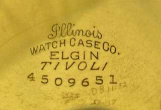 ELGIN TIVOLI 15 JEWEL POCKET WATCH 1921  1939 ILLINOIS WATCH CASE 