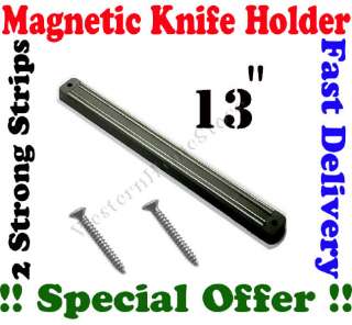 13 Wall Magnetic Kitchen Knife Holder Utensil Rack New  