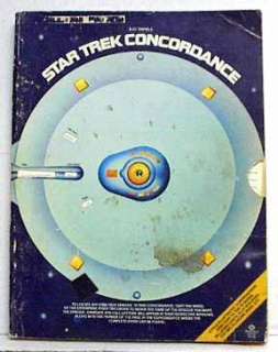 1976 Star Trek Concordance  First Printing Ref Book  