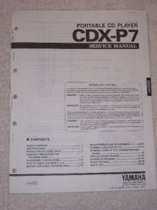 Yamaha Service Manual~CDX P7 CD Disc Player  