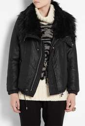MICHAEL Michael Kors  Bungee Coat With Fur Collar by MICHAEL Michael 