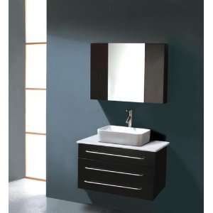  Top 32   VESSEL SINK AND FAUCET READY   Wall Mounted Modern Vanity 