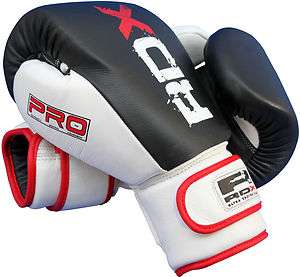 RDX 16oz Leather Gel Boxing Gloves Fight,Punch Bag MMA  